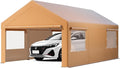 10X20 Ft Heavy Duty Carport Canopy, Portable Garage, Car Tents, Reinforced by BouPower