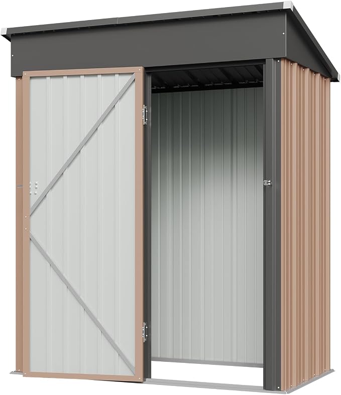 Aoxun 5x3 FT Shed Outdoor Waterproof Storage Shed Metal Garden Shed - Image 7