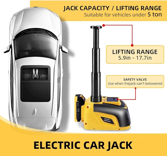 STANDTALL Electric Car Jack Hydraulic Cordless Remote Control 5 Ton 18V - Image 2