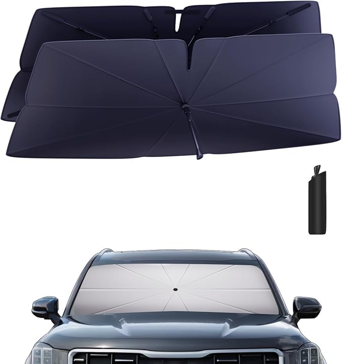 Windshield Sun Shade Umbrella for 2020-2025 Kia Telluride Accessories: Custom by HIMUMOY
