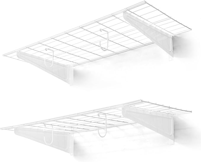 CAPHAUS 2-Pack Garage Shelving Wall Mounted 36x18 Inch, Heavy Duty Metal Wall by CAPHAUS