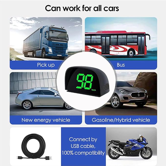 Shkalacar Car Digital GPS Speedometer Car HUD Heads Up Display - Image 8