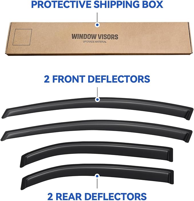 Window Visors Rain Guards for 2012-2017 Kia Rio Hatchback, Out-Channel Window - Image 6