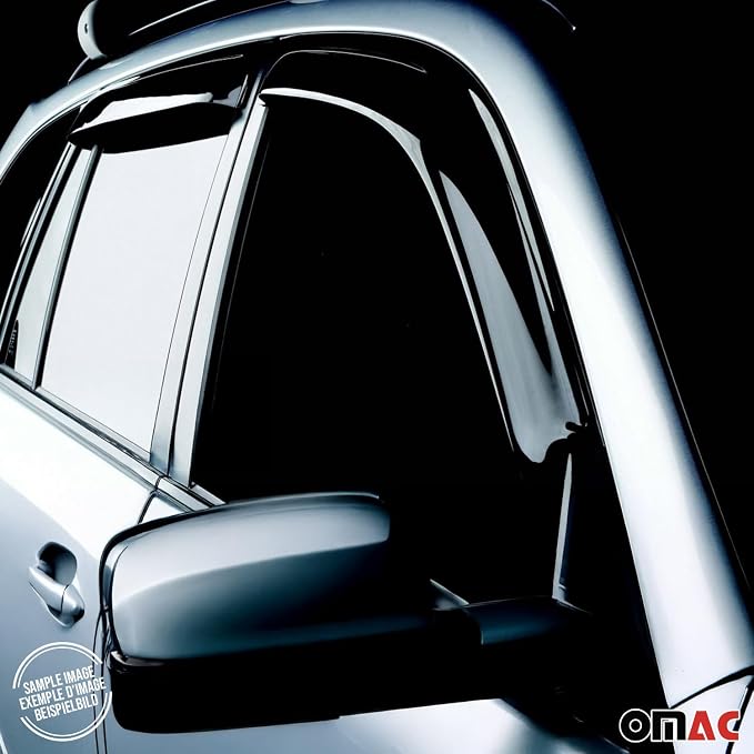 OMAC Window Visor Vent Rain Guard Deflector - Image 6