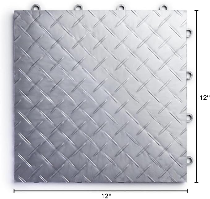 Big Floors RaceDeck Diamond Plate Design, Durable Interlocking Modular Garage - Image 8