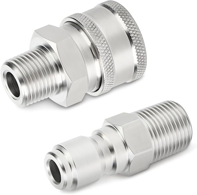 TAISHER 4PCS 304 Stainless Steel Pressure Washer Adapter Kit, Quick Connect - Image 6