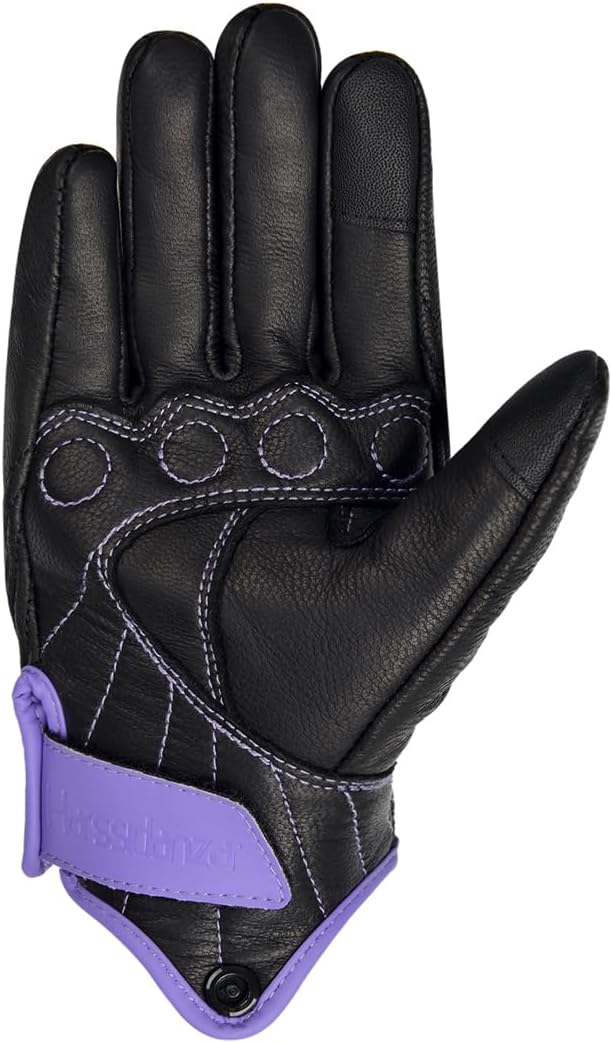 Harssidanzar Women's Motorcycle Gloves, Leather Motorcycle Gloves, Motorbike - Image 4