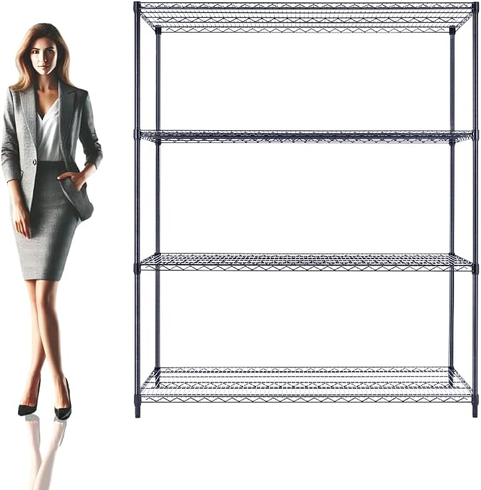 60"x24"x72" Premium Metal Steel 4-Tier Wire Shelving NSF 3200 LBS MAX Capacity by UtilityBasics