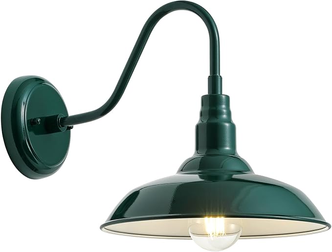 10'' Dome Outdoor Gooseneck Barn Light Fixture by GOALPLUS