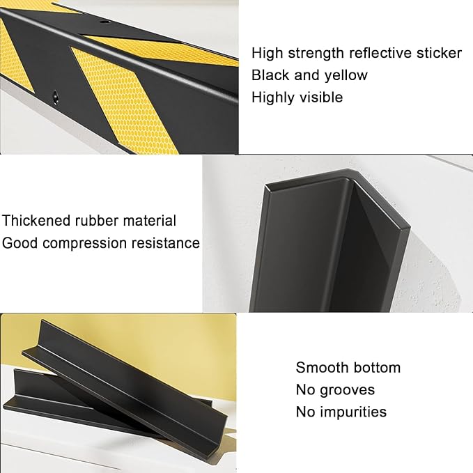 Parking Garage Wall Protector Corner Guard, 1cm Thick Rubber Column, - Image 2