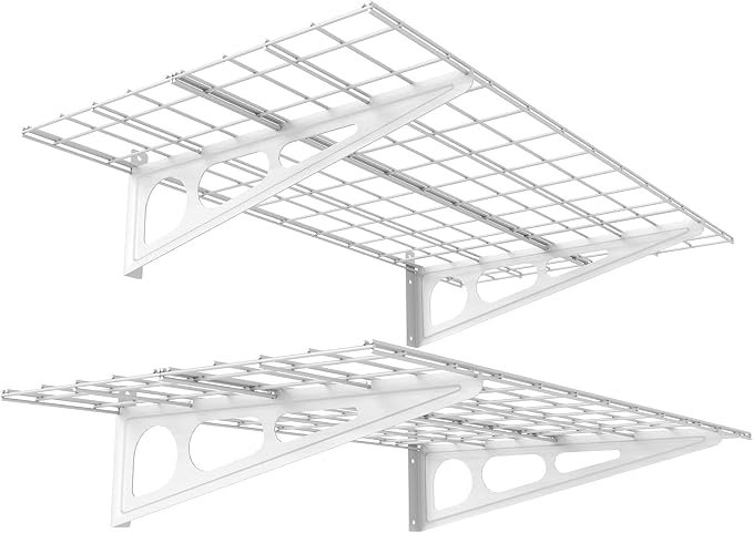 FLEXIMOUNTS 2-Pack 2x4ft 24-inch-by-48-inch Wall Shelf Garage Storage Rack Wall by FLEXIMOUNTS