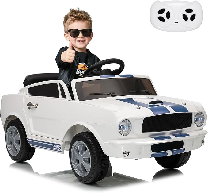 12V Ride on Car Licensed Shelby GT350, Battery Powered Ride On Toy by Garvee