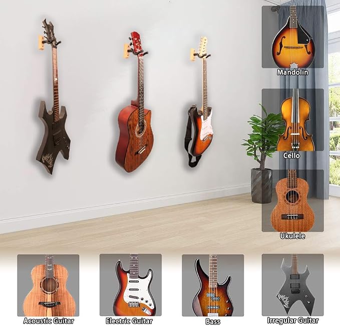 Guitar Wall Mount Hanger, Guitar Hook Holder Stand - Image 6
