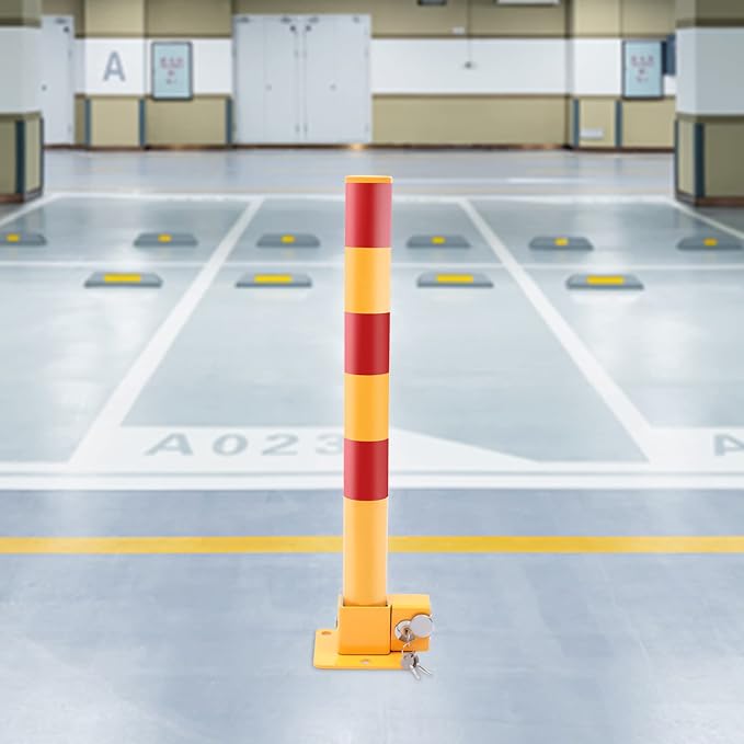 Parking Post and Base With Lock, Parking Barrier Post Parking Blocker Driveway - Image 3