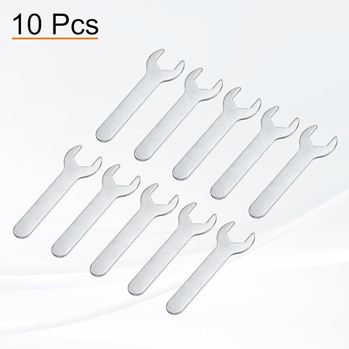 HARFINGTON 10pcs Small Wrench 13x70x2mm Metric U-Shaped Single Open Ended - Image 3