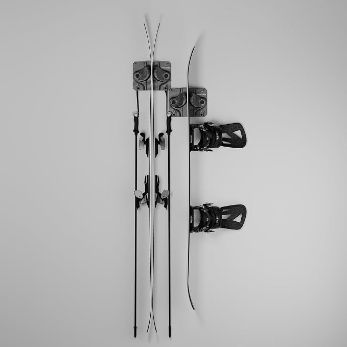 Ultimate Ski & Snowboard Wall Rack | Secure, Non-Slip Storage | Fits Any - Image 2