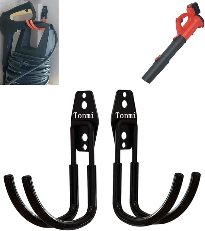 2Pcs Leaf Blower Hanger for Garage, Chainsaw Holder Wall Mount, Power Hedge by Todefrgu