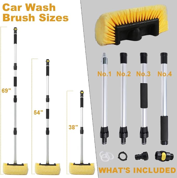 Car Wash Brush with Long Handle - Image 3