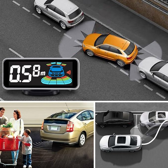 Car 8 Parking Sensors Kit Assist System Reverse Front and Rear Reverse Radar - Image 6