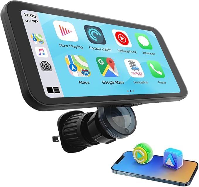 NikoMaku Wireless Carplay Screen, Portable Android Auto Car Stereo by NikoMaku