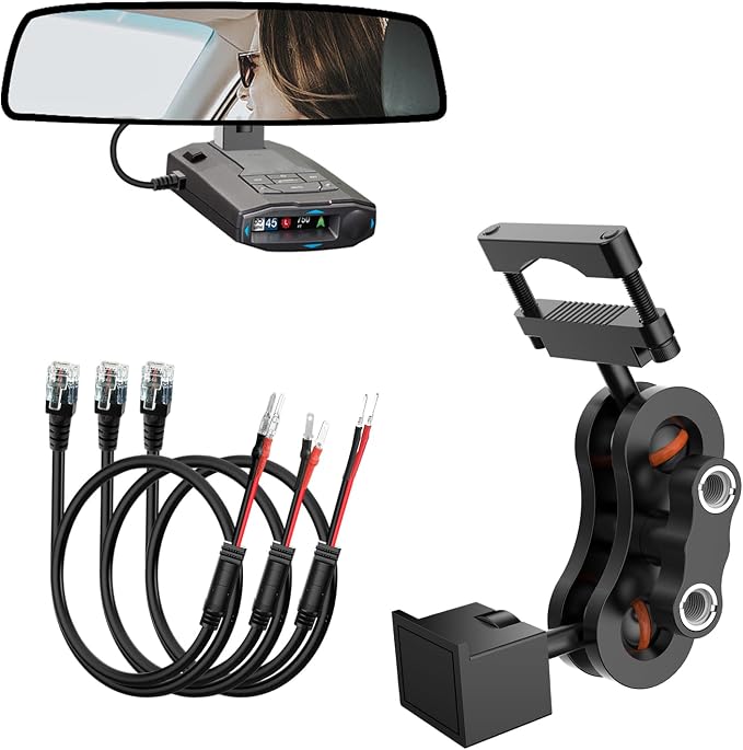 Radar Detector Mount, Rearview Mirror Rod Radar Mounting Bracket+Rearview by SDSACZMU