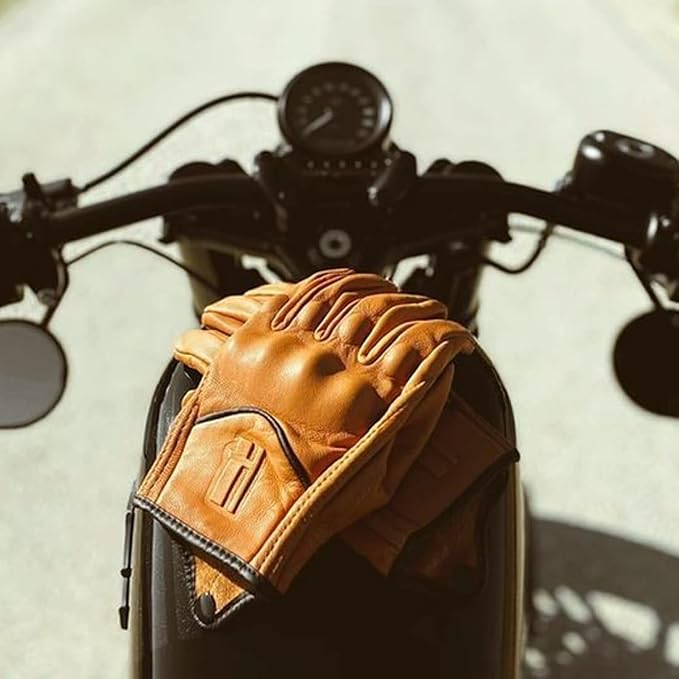 Harssidanzar Leather Motorcycle Gloves - Image 6
