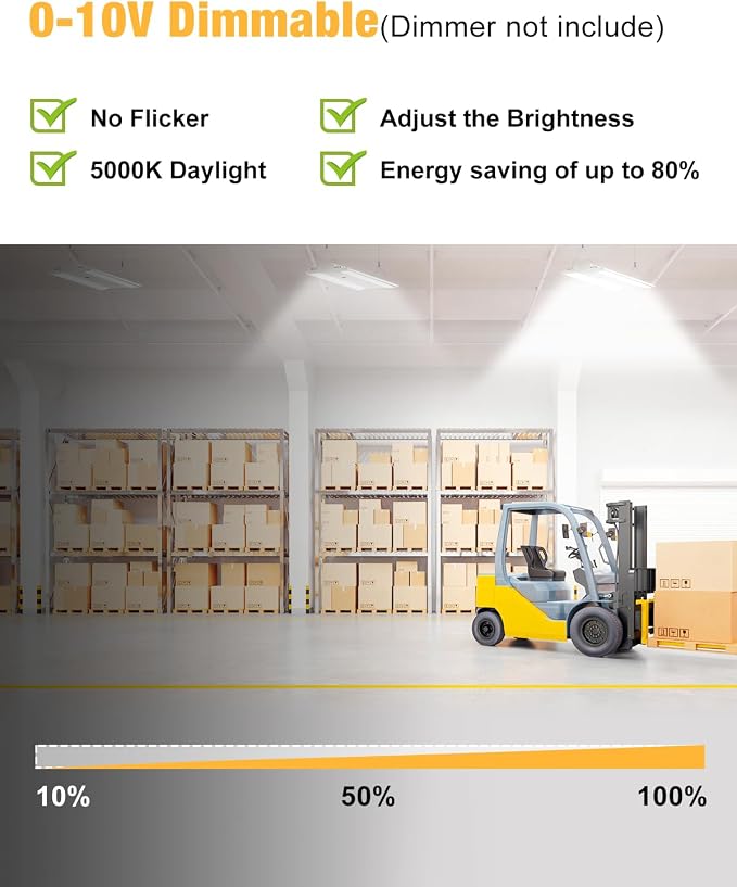 400W LED Linear High Bay Light, 60000LM Linear High Bay Shop Light Commercial - Image 6