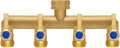 Brass Garden Hose Splitter, 4 Way Hose Splitter, Outdoor Hose Splitter by Unknown