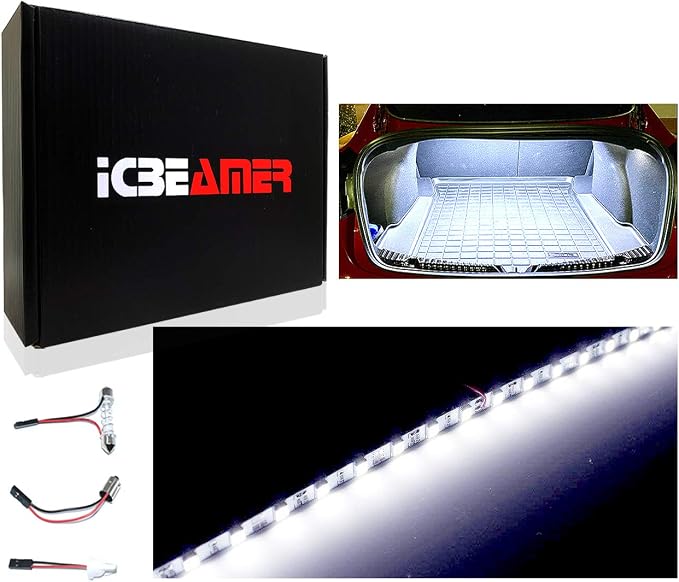 ICBEAMER Super White 12" inch 24-SMD-2835 Chips LED Strip Light Universal Fit - Image 2