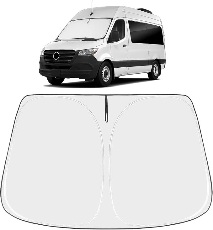 Proadsy 2025 Upgrade Windshield Sun Shade Custom Fit Sprinter, Freightliner by Proadsy