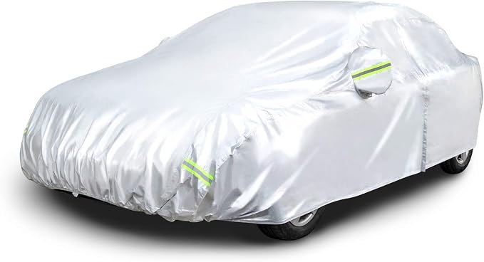 Amazon Basics Silver Weatherproof Car Cover by AmazonBasics