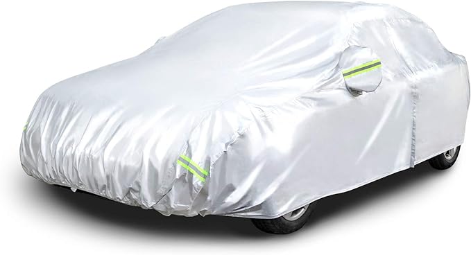 Amazon Basics Silver Weatherproof Car Cover by AmazonBasics