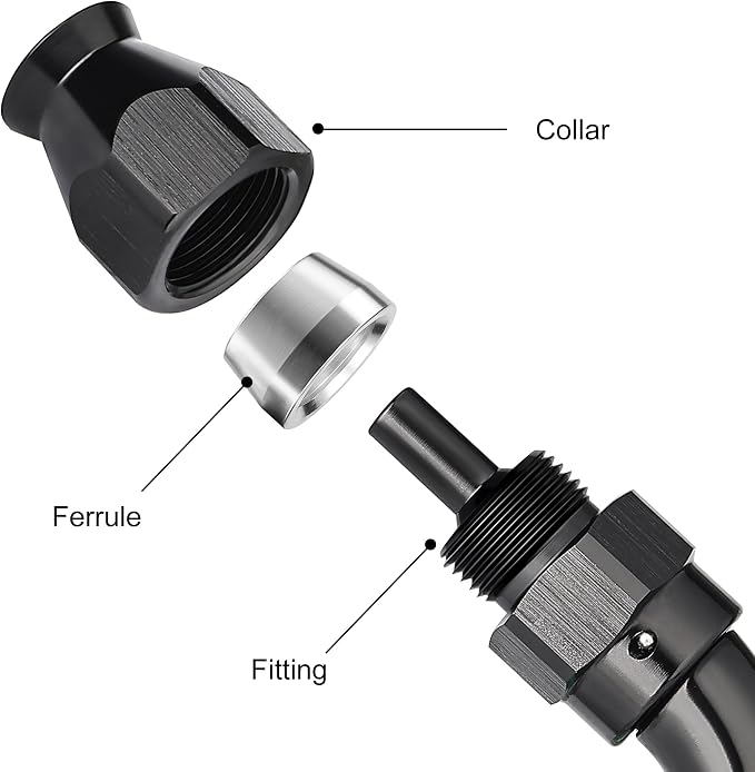 EVIL ENERGY 4AN 45 Degree PTFE One Piece Full Flow End Hose Fitting Aluminum - Image 2