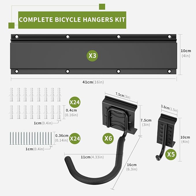 Bike Storage Rack 48Inch for 6 Bikes + 5 Helmets, 500lbs Capacity, Heavy Duty - Image 5