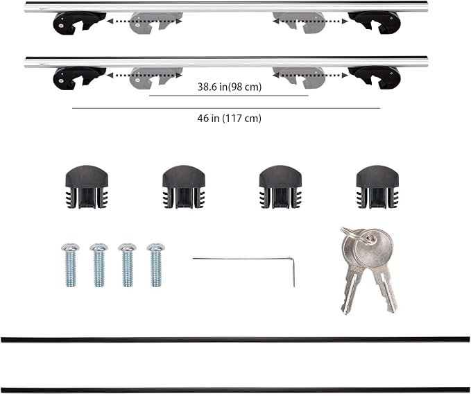 Amazon Basics Cross Rail Roof Rack, 52 inches, Fits up to 46" Spans between - Image 3