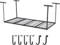 Overhead Garage Storage Rack 4x6 FT, Steel Ceiling Shelves 330lb Capacity by JustSmart