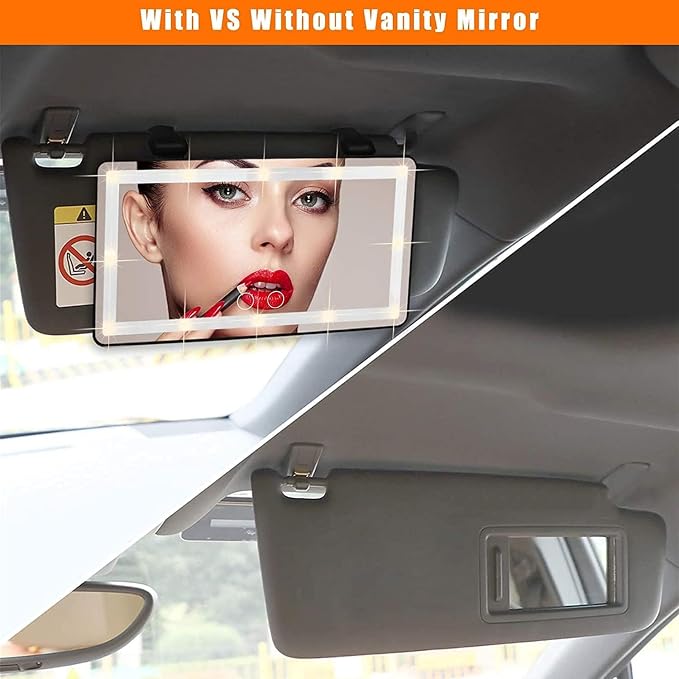 Car Vanity Mirror, with 3 Light Modes & 60 LEDs - Image 6