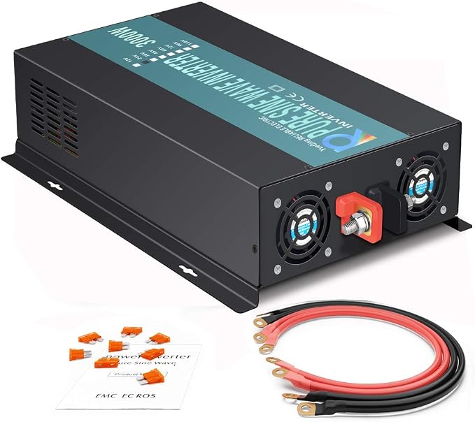 WZRELB 3000W 12V Pure Sine Wave Solar Power Inverter DC AC Converter by WZRELB