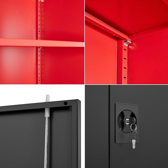 SISESOL Wide & Deep Metal Storage Cabinet - Image 4