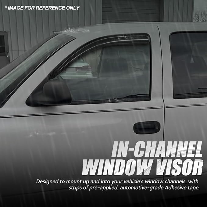 Auto Dynasty 2Pcs Carbon Fiber Pattern Window Visors Compatible - Image 3