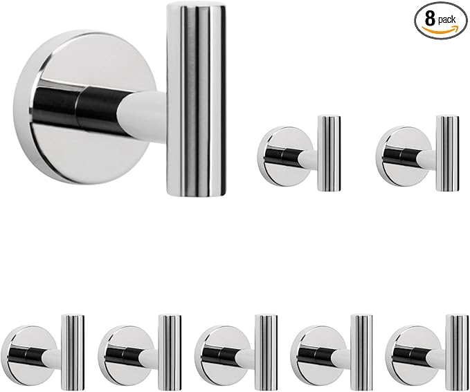 NearMoon Bath Towel Hooks- SUS 304 Stainless Steel Robe Hook Holder, Heavy Duty by NearMoon
