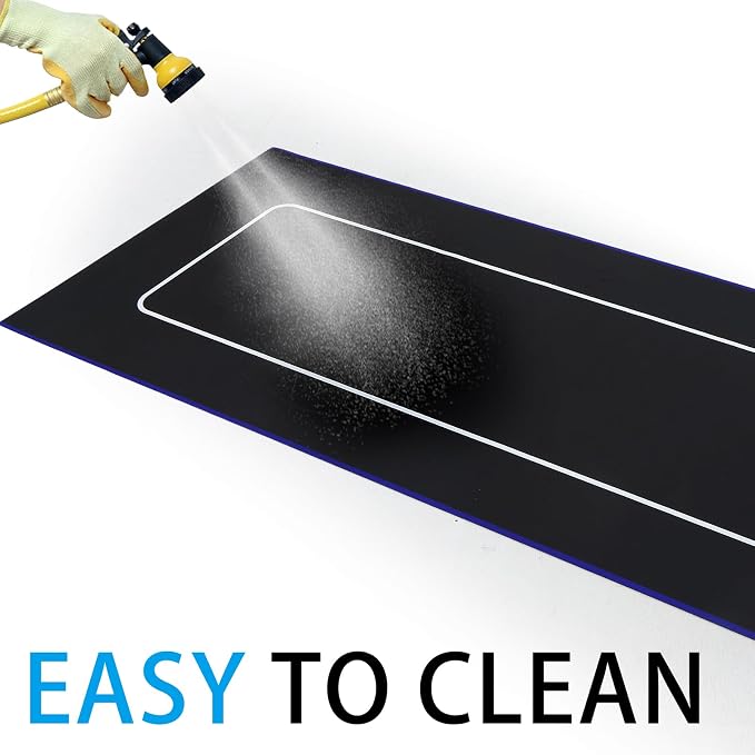 Motorcycle Mat 78 x 31 Inch Garage Floor Rug Washable Parking Mats - Image 6