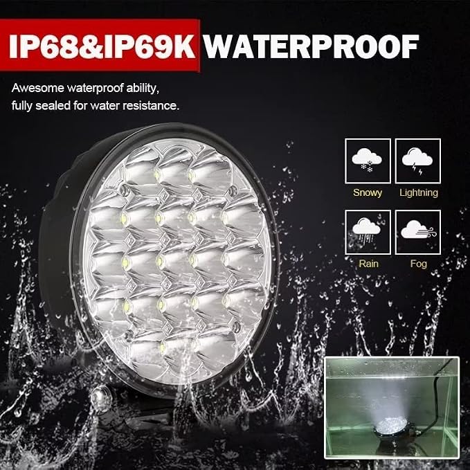 BIGLION.X 6-Inch Round LED Offroad Light 2pcs 210W 32000LM Super Bright Spot - Image 5