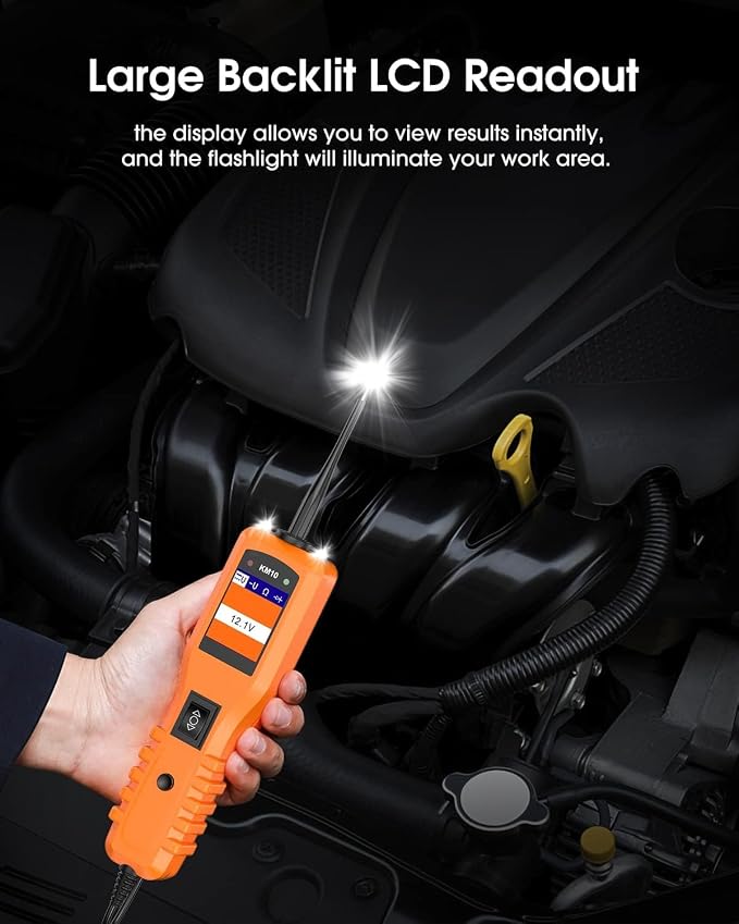 KZYEE KM10 Power Circuit Probe Kit, 12V 24V Automotive Circuit Tester, Digital - Image 7