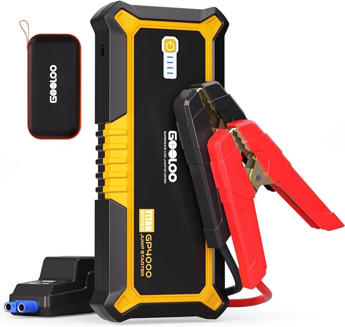 GOOLOO GP4000 Jump Starter 4000A Peak Car Starter SuperSafe 12V Lithium Jump Box by GOOLOO