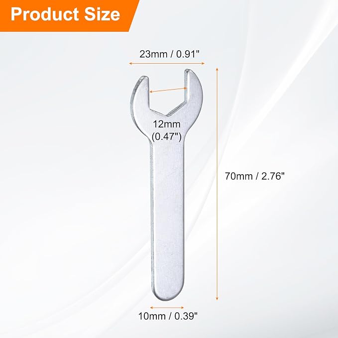 HARFINGTON 10pcs Small Wrench 12x70x2mm Metric U-Shaped Single Open Ended - Image 2