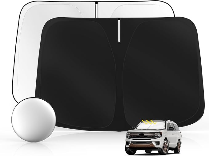 Windshield Sun Shade for Ford Expedition 2018-2025 Foldable Sunshade Custom Fit by SULAGIWINDSHIELDSUNSHADE
