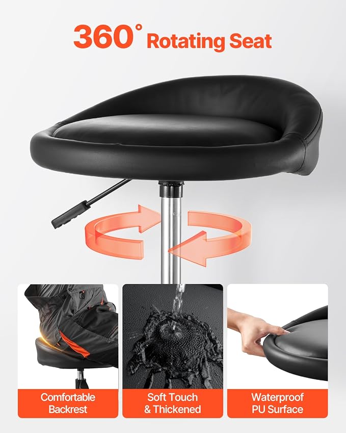 VEVOR Industrial Black Pneumatic Garage Seat/Work Stool - Image 5