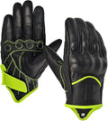 Harssidanzar Women's Motorcycle Gloves, Leather Motorcycle Gloves, Motorbike by Harssidanzar