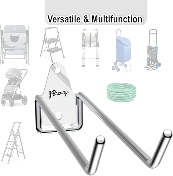 JBscoop Stainless Steel 304 Garage Hooks, Heavy Duty Organizer & Wall Mount - Image 2